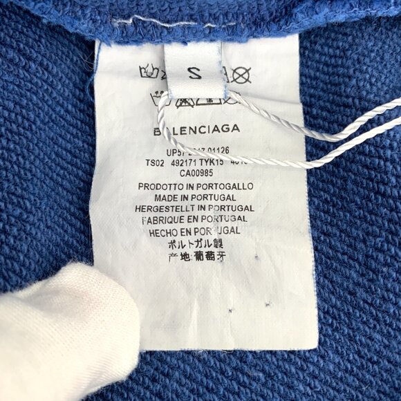 Balenciaga Deep Blue Hooded Sweatshirt - Picture 8 of 8